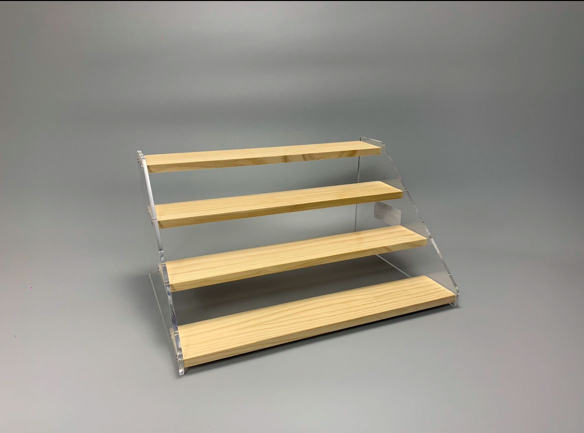 3 Tier Bamboo and Acrylic multi purpose stand | - Elegant Households KE