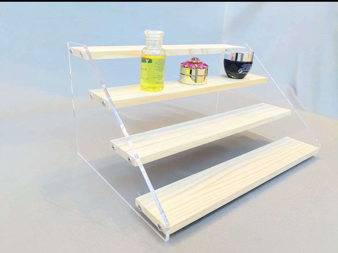 3 Tier Bamboo and Acrylic multi purpose stand | - Elegant Households KE