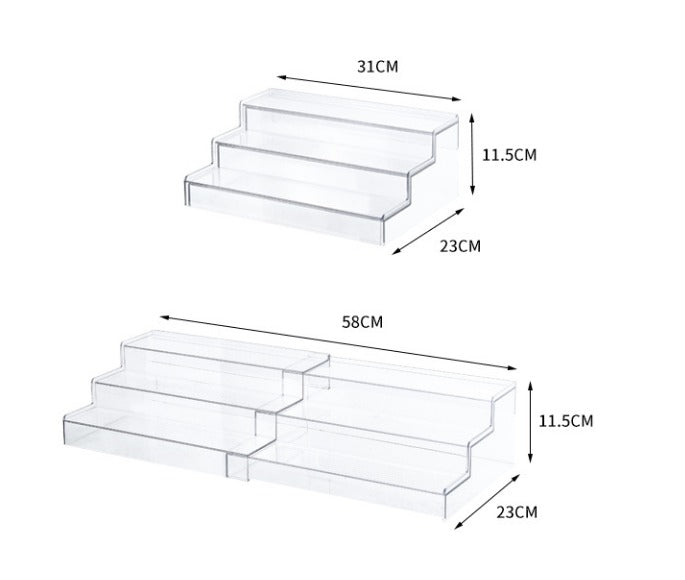 3 tier Expandable acrylic Rack | - Elegant Households KE