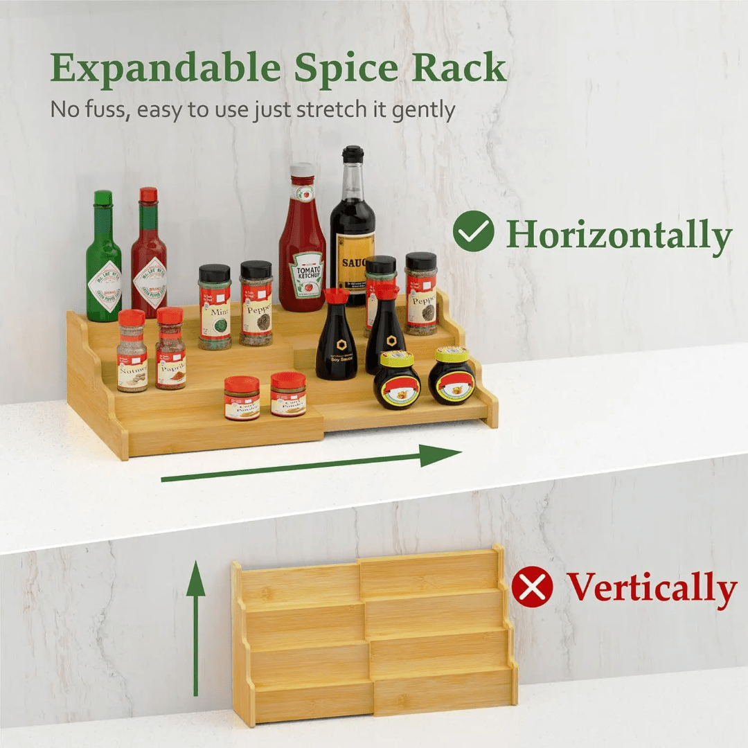 3 tier Expandable spice/Storage Rack | - Elegant Households KE