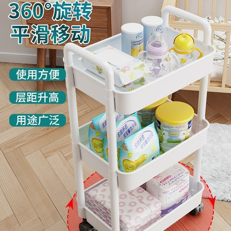 3 Tier multipurpose Trolley with 360 Degree Rotation | - Elegant Households KE