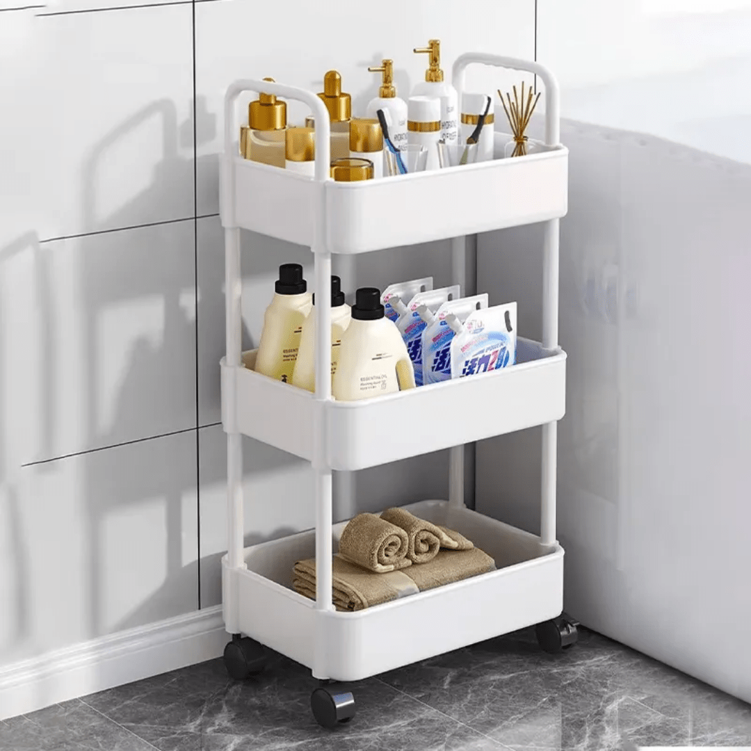 3 Tier multipurpose Trolley with 360 Degree Rotation | - Elegant Households KE