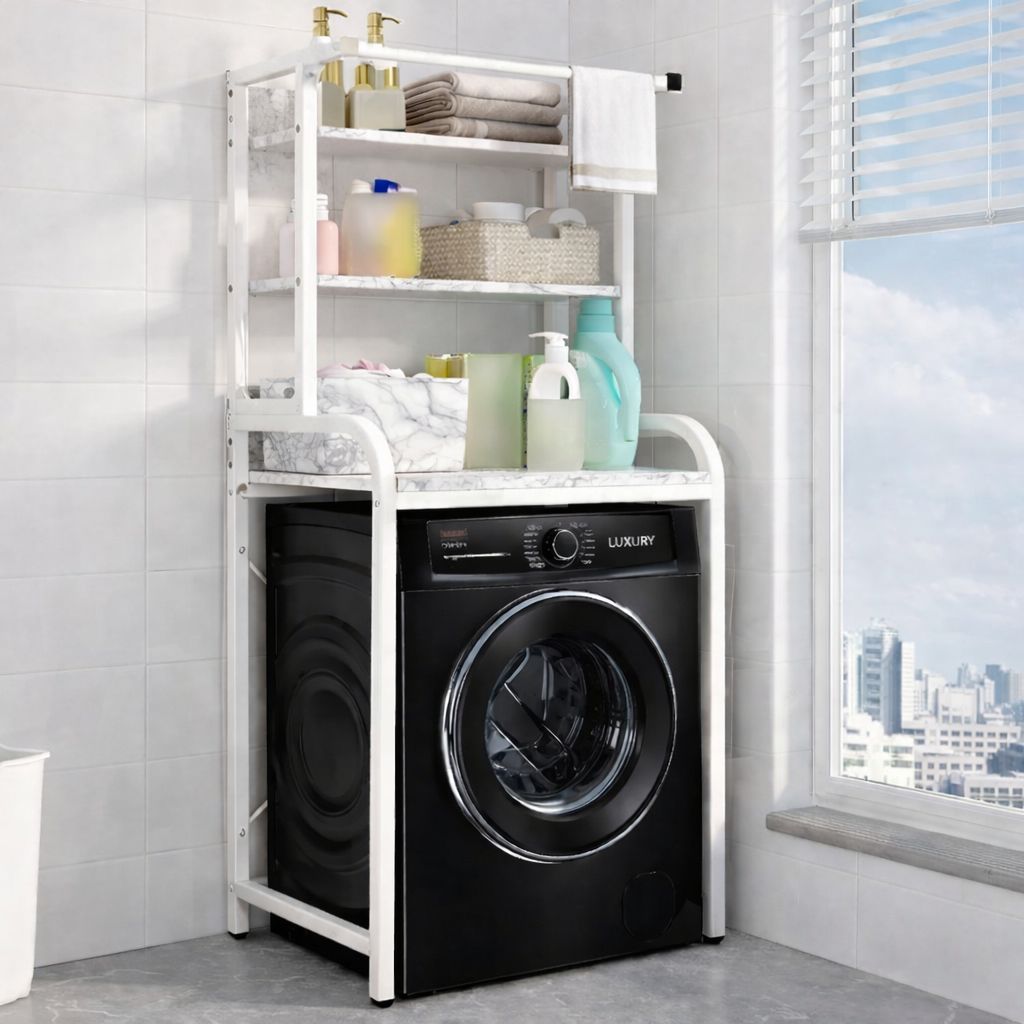 3 - Tier Washing Machine Rack Space Saver Organizer | - Elegant Households KE