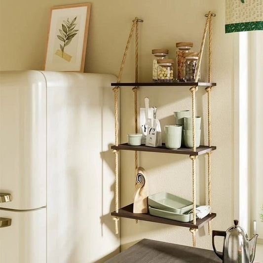 3 Tier Wooden Floating Shelf | - Elegant Households KE