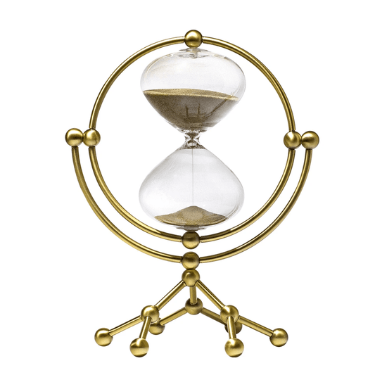 30 Minute Rotating Metal Sand Hourglass | Desk Decor | - Elegant Households KE