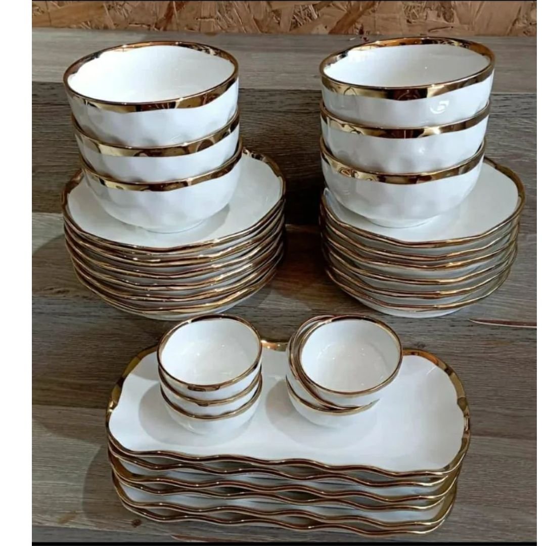 30pcs High Quality Ceramic Dinner Set | - Elegant Households KE