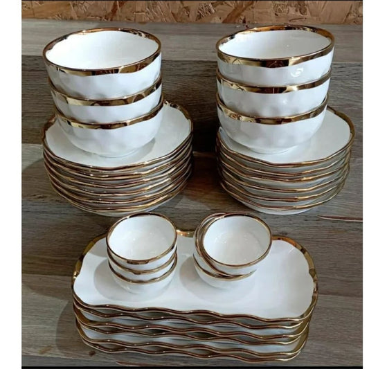 30pcs High Quality Ceramic Dinner Set | - Elegant Households KE