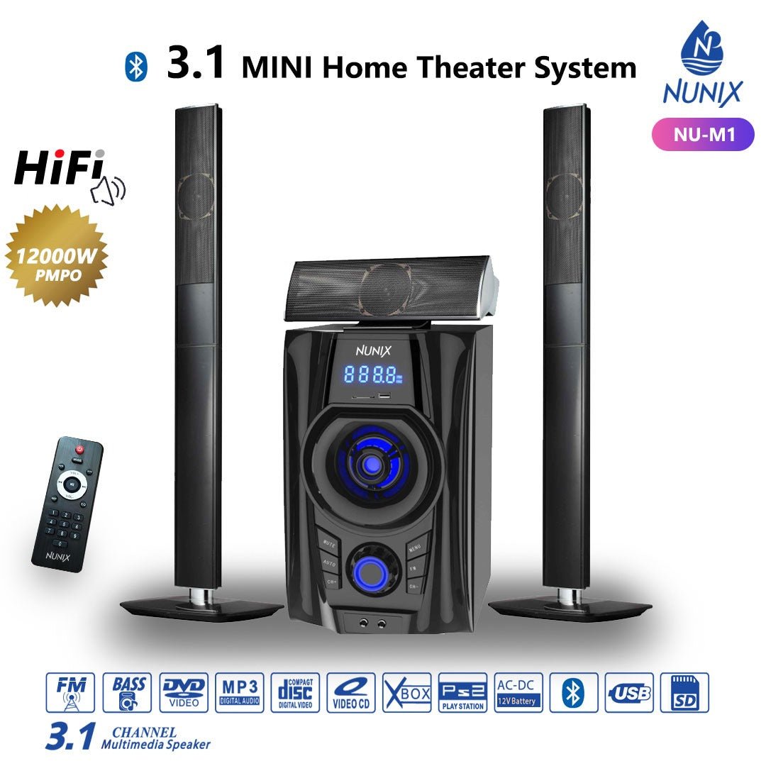 3:1 mini Home Theater Speaker system Nunix | - Elegant Households KE