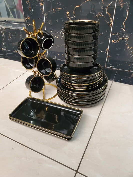 32 - Piece Dinner Set | Microwave & Dishwasher Safe | - Elegant Households KE