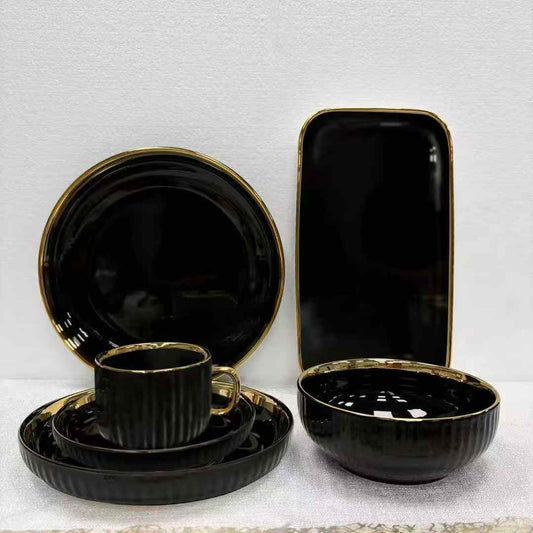 32 - Piece Dinner Set | Microwave & Dishwasher Safe | - Elegant Households KE