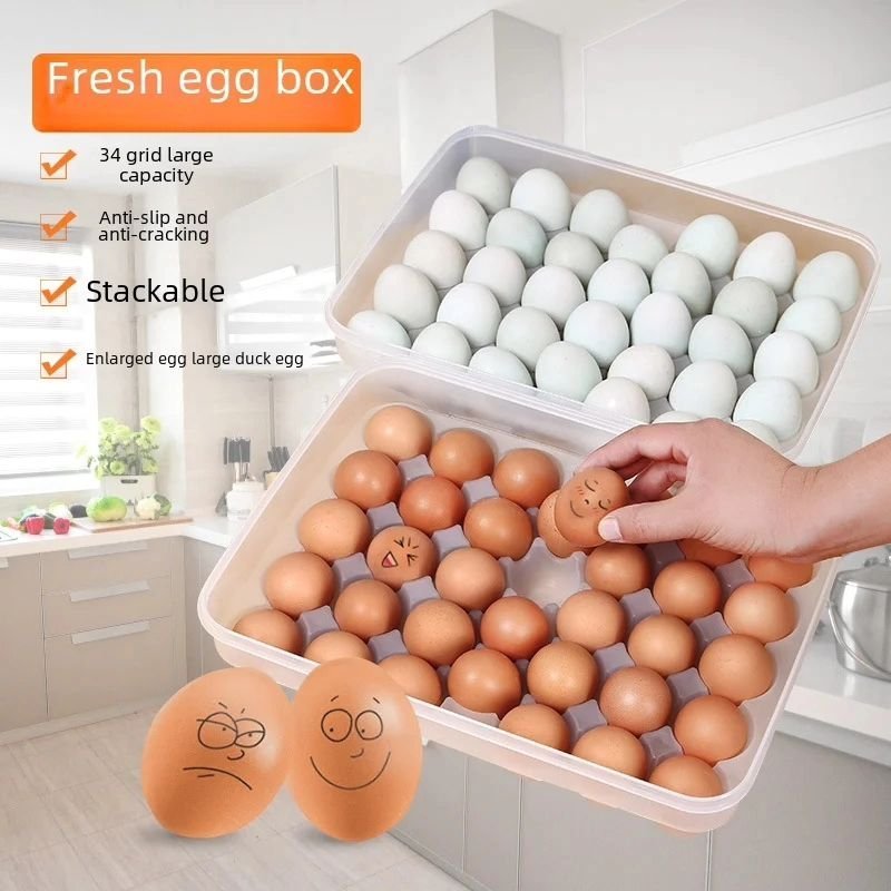 34pcs Stockable/Egg Storage Rack | - Elegant Households KE