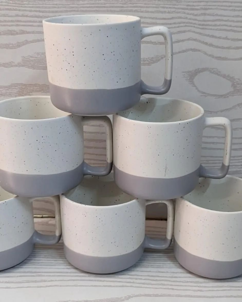 350ml White Speckled Ceramic Coffee Mug | - Elegant Households KE