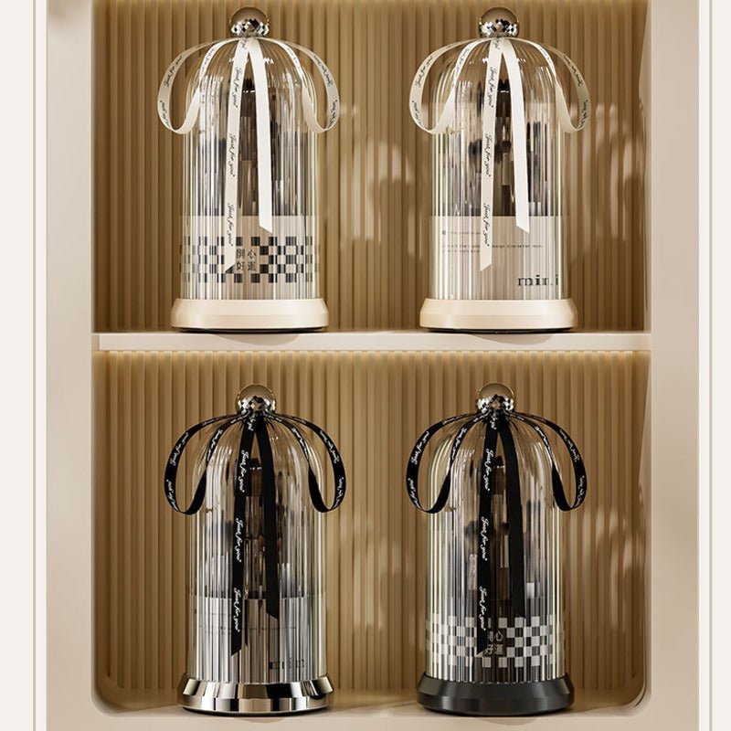 360 Rotating Desktop Makeup Brushes Holder Portable Desktop Makeup Organizer Cosmetic Storage Box Make Up Tools Lipstick Rack* | - Elegant Households KE