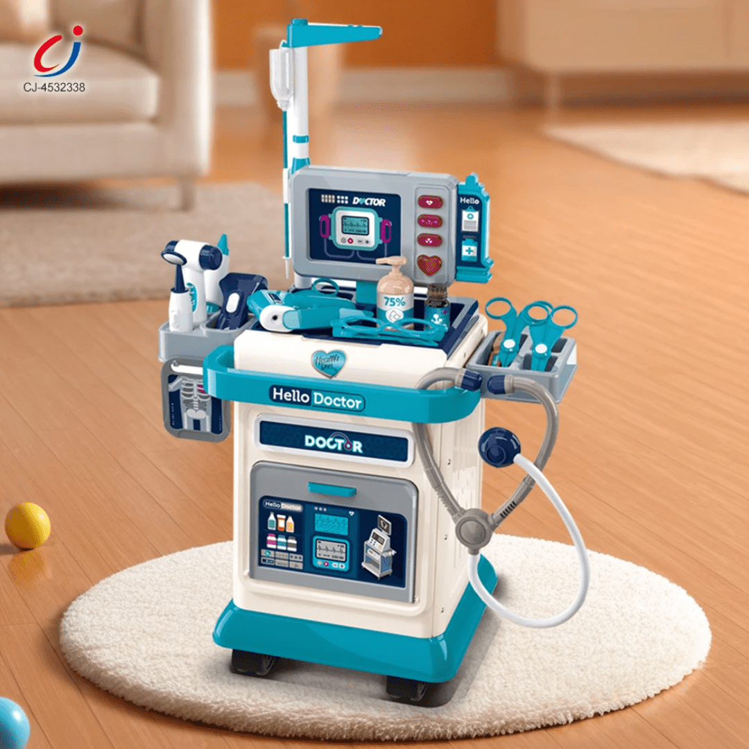 37 - pieces Kids Doctor Playset with Medical Cart – Pretend Medical Kit | - Elegant Households KE
