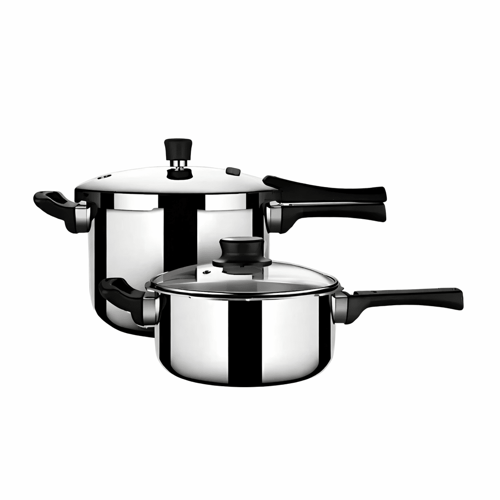 3L + 5L Stainless Steel Express Pressure Cooker Combo | - Elegant Households KE
