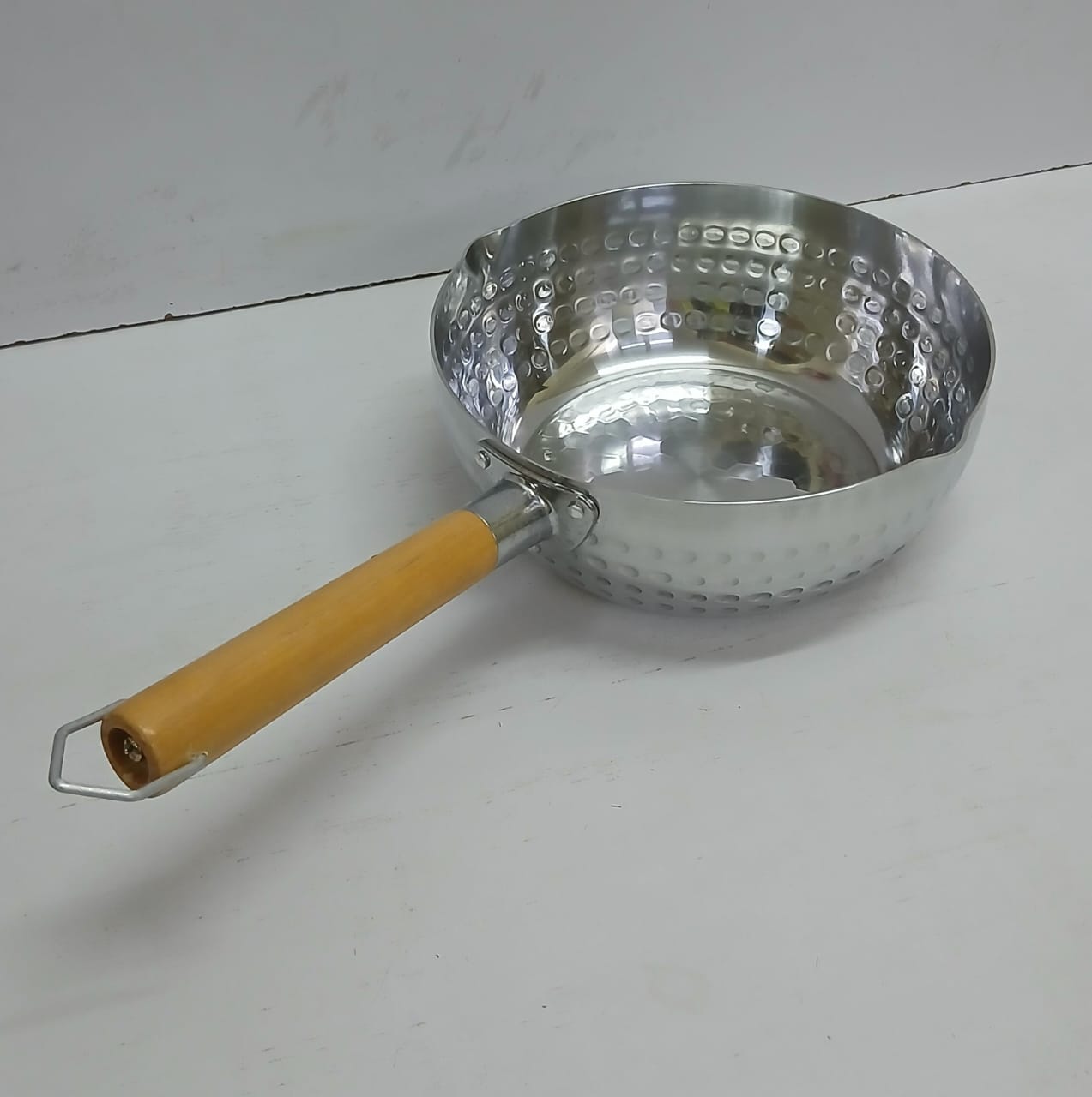3L Stainless Steel Milk Sufuria with Wooden Handle | - Elegant Households KE