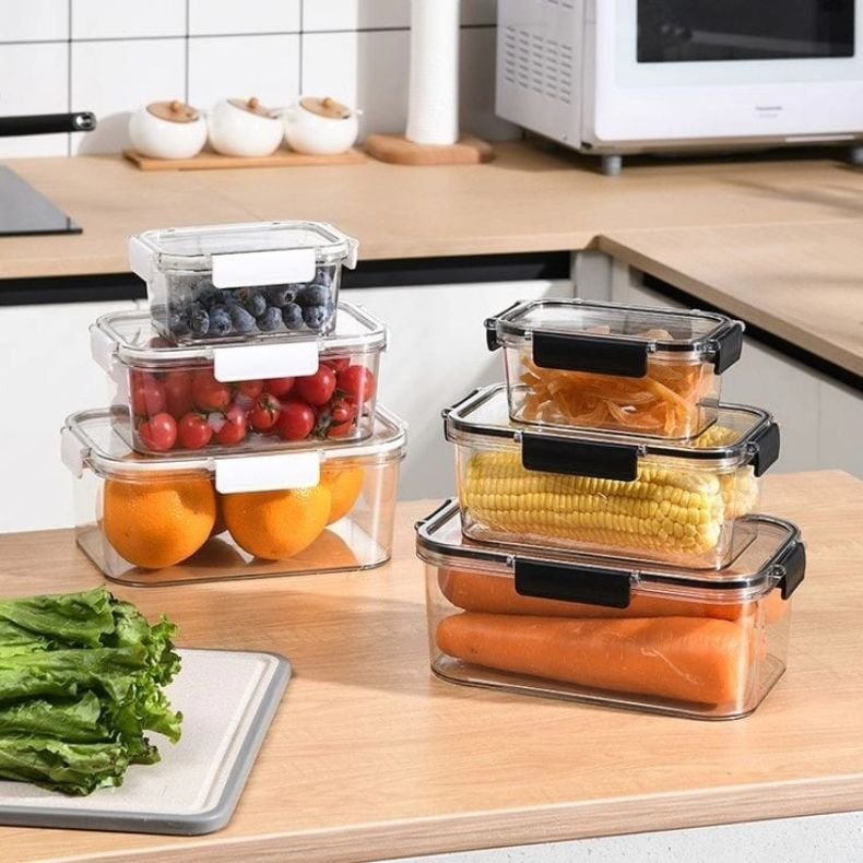 3pcs Acrylic Food Storage Containers | - Elegant Households KE