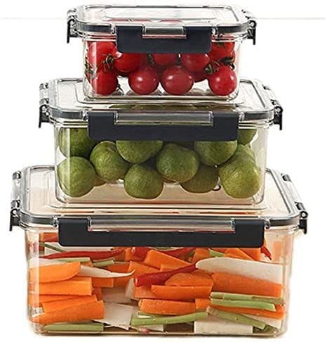 3pcs Acrylic Food Storage Containers | - Elegant Households KE