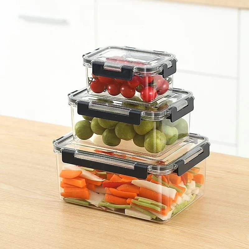 3pcs Acrylic Food Storage Containers | - Elegant Households KE