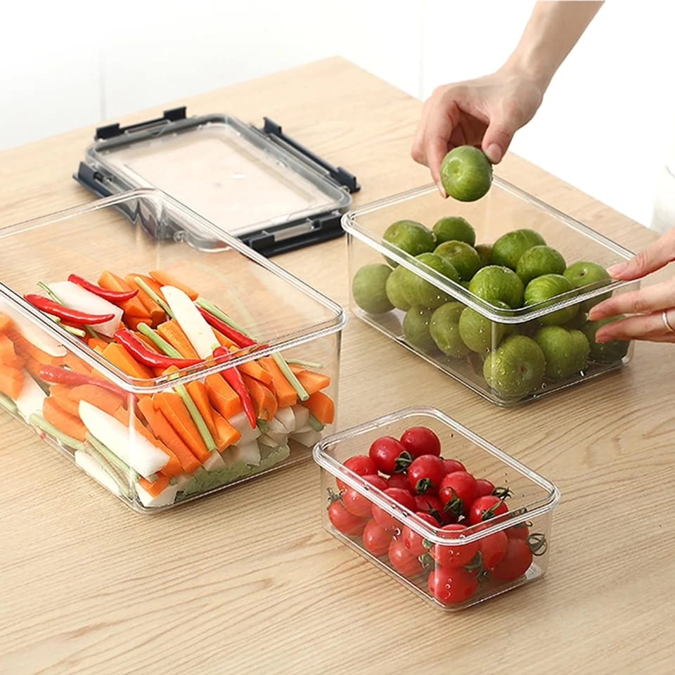 3pcs Acrylic Food Storage Containers | - Elegant Households KE