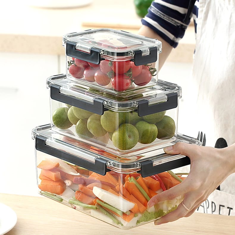 3pcs Acrylic Food Storage Containers | - Elegant Households KE