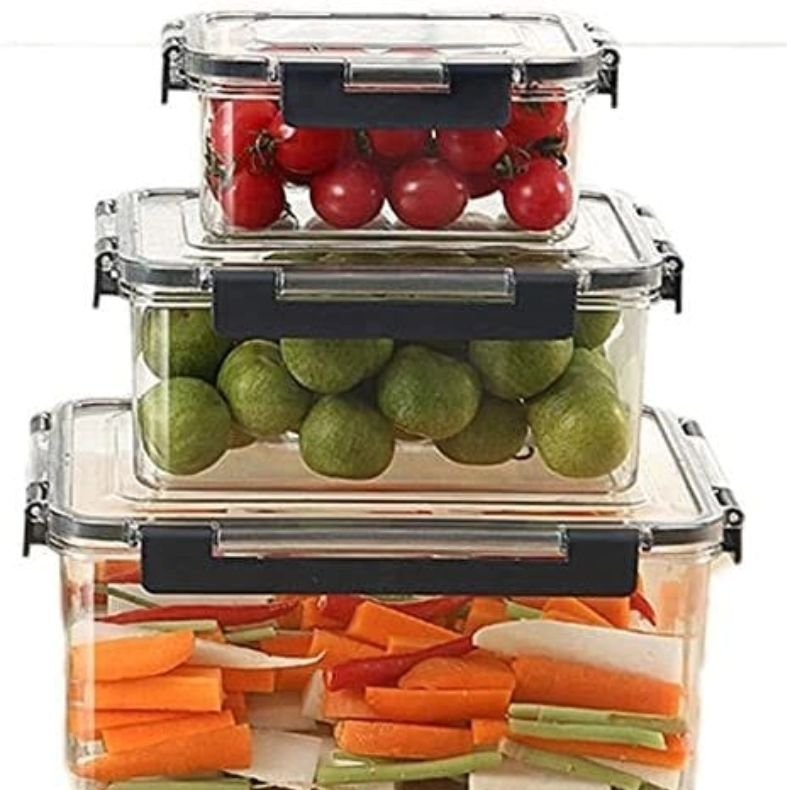 3pcs Acrylic Food Storage Containers | - Elegant Households KE