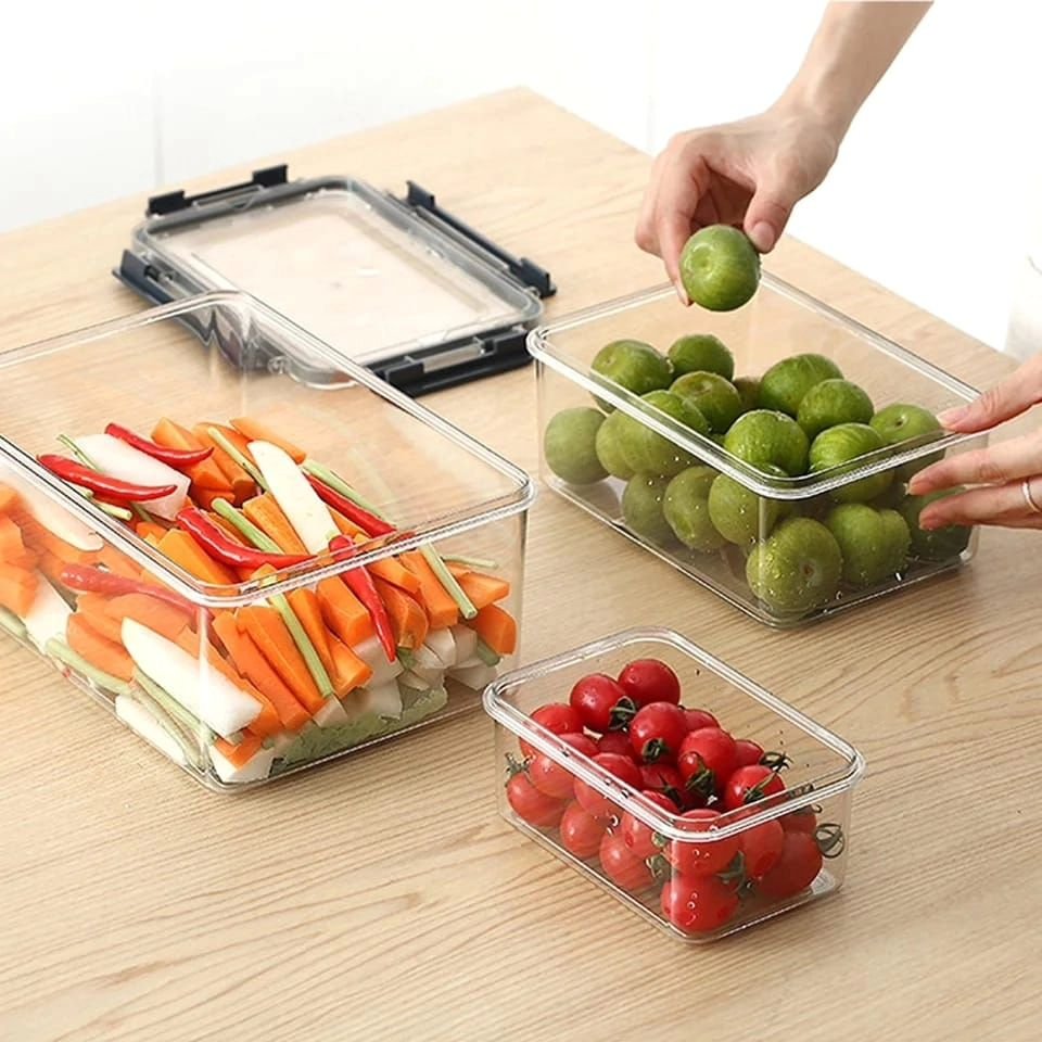 3pcs Acrylic Food Storage Containers | - Elegant Households KE
