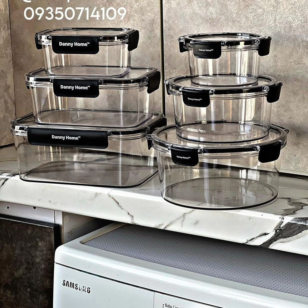 3pcs Acrylic Food Storage Containers | - Elegant Households KE