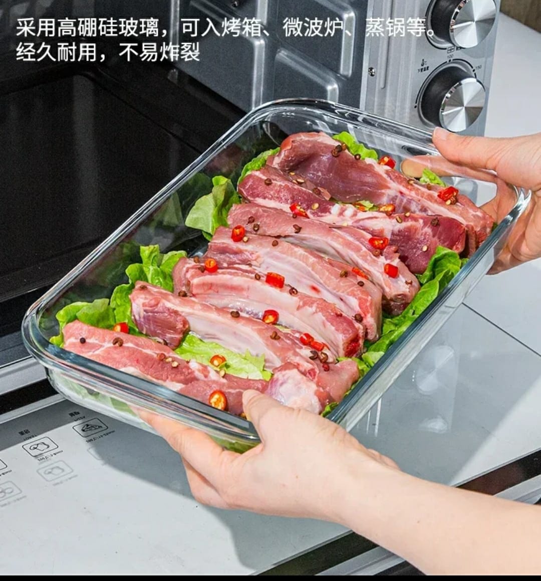 3pcs BAKING &amp; MICROWAVEABLE glass casserole tins | - Elegant Households KE
