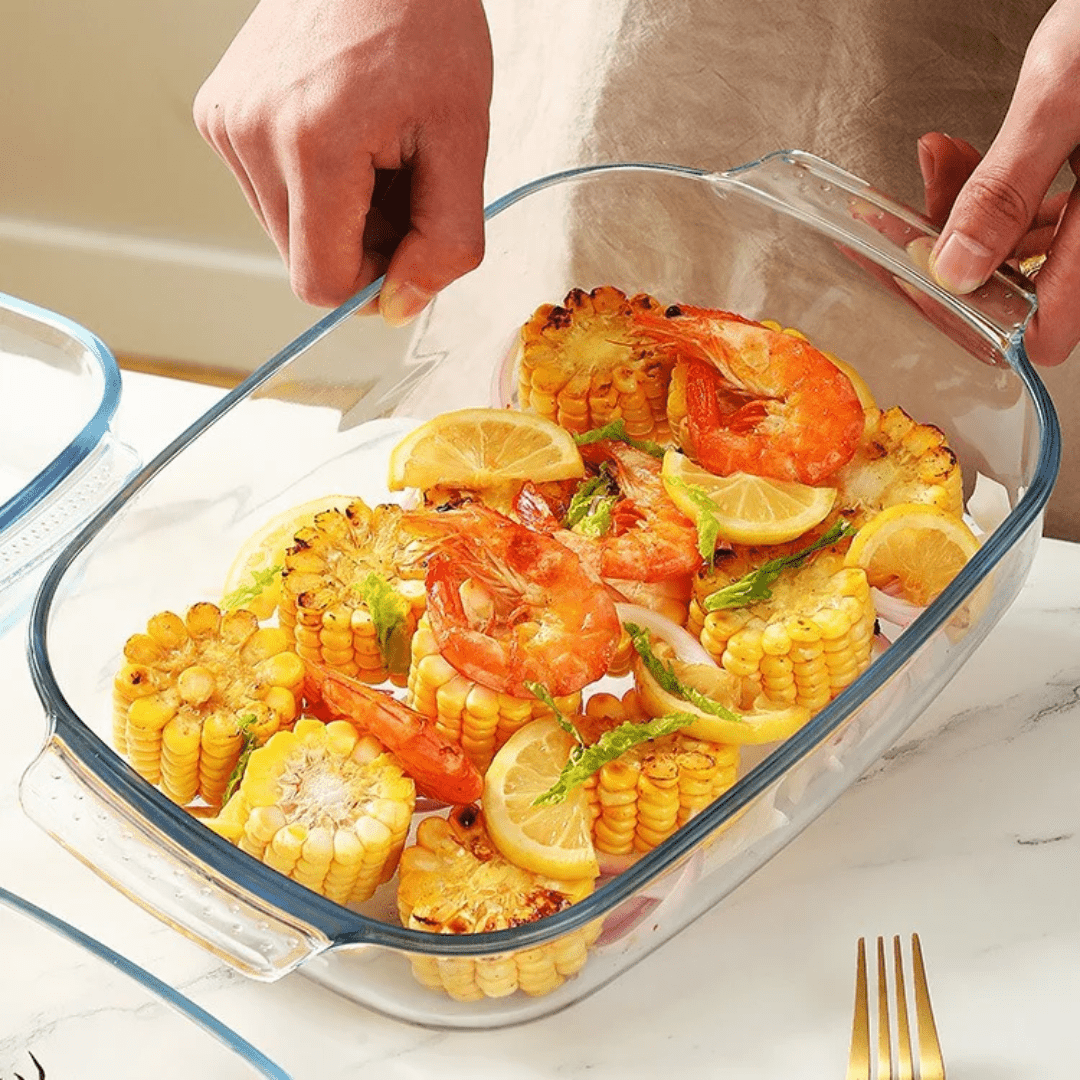 3pcs Baking & Microwaveable Glass Casserole Set | - Elegant Households KE