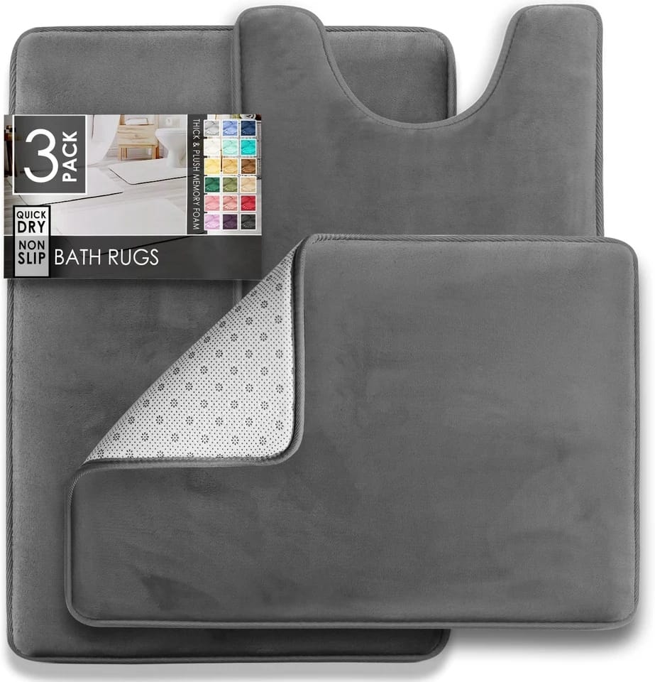 3pcs Bathroom/Toilet Mats | - Elegant Households KE