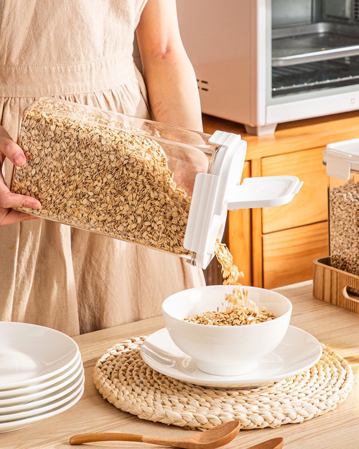 3pcs BPA - free, food - grade acrylic cereal jar. | - Elegant Households KE