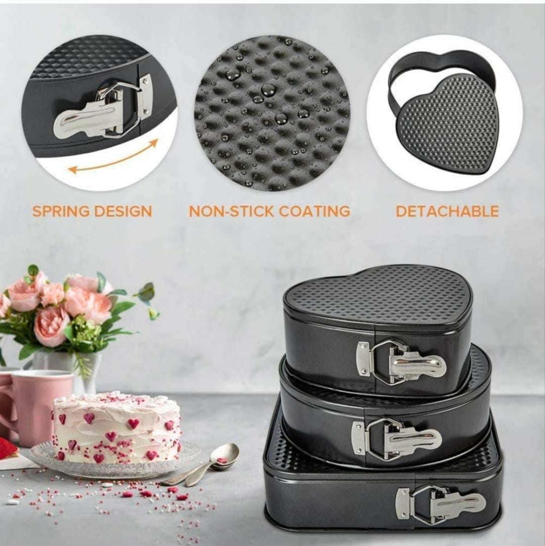 3pcs Cake moulds/baking tins | - Elegant Households KE