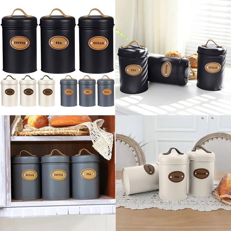 3pcs Canister set | - Elegant Households KE