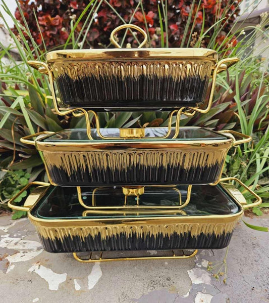 3pcs ceramic food warmers | - Elegant Households KE