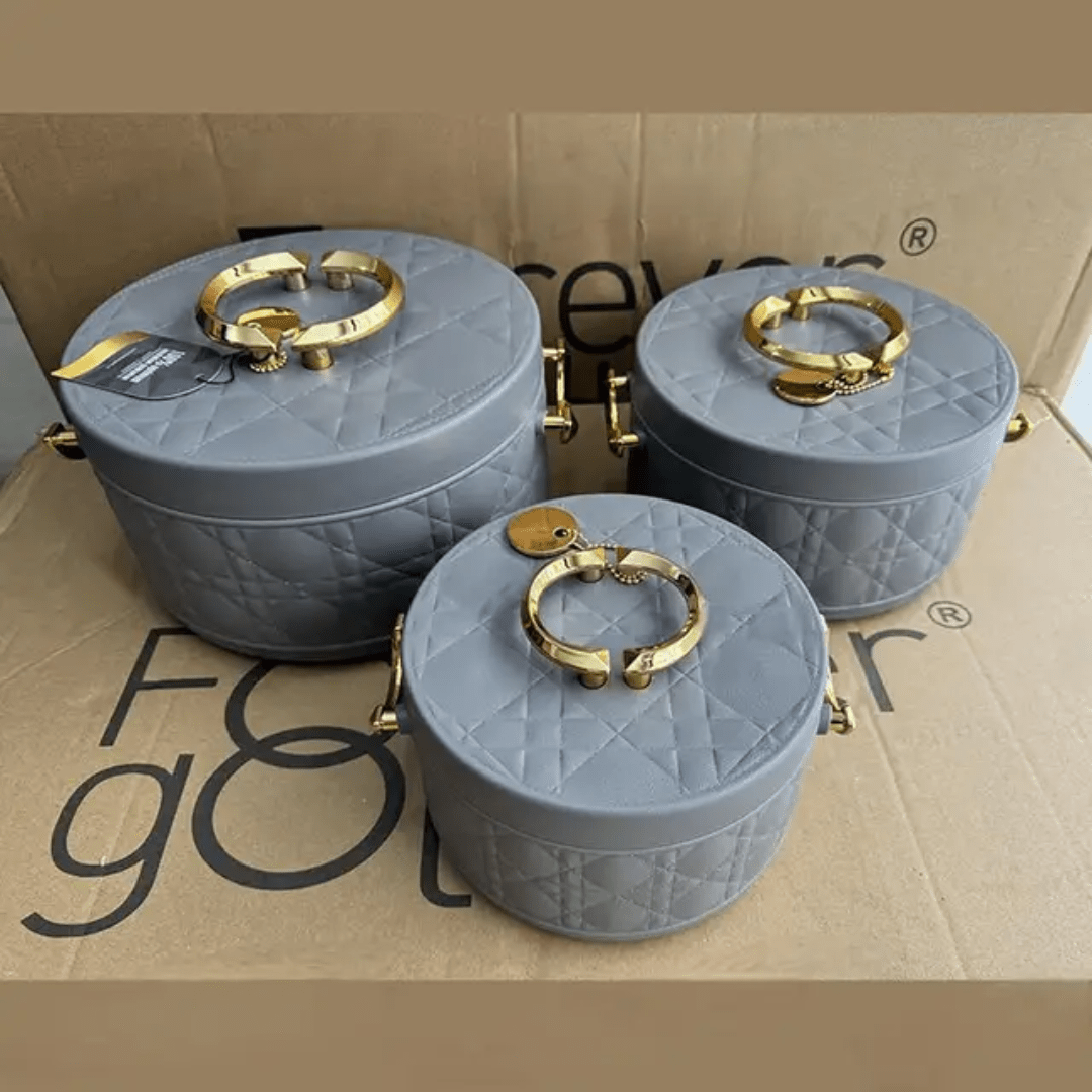 3pcs Forever Gold Insulated Casserole Hotpots | - Elegant Households KE