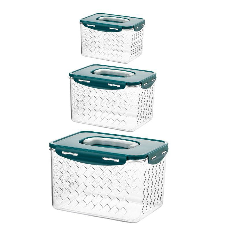 3pcs heavy acrylic fridge storage containers | - Elegant Households KE