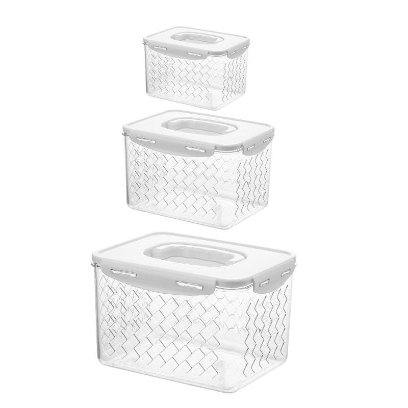 3pcs heavy acrylic fridge storage containers | - Elegant Households KE