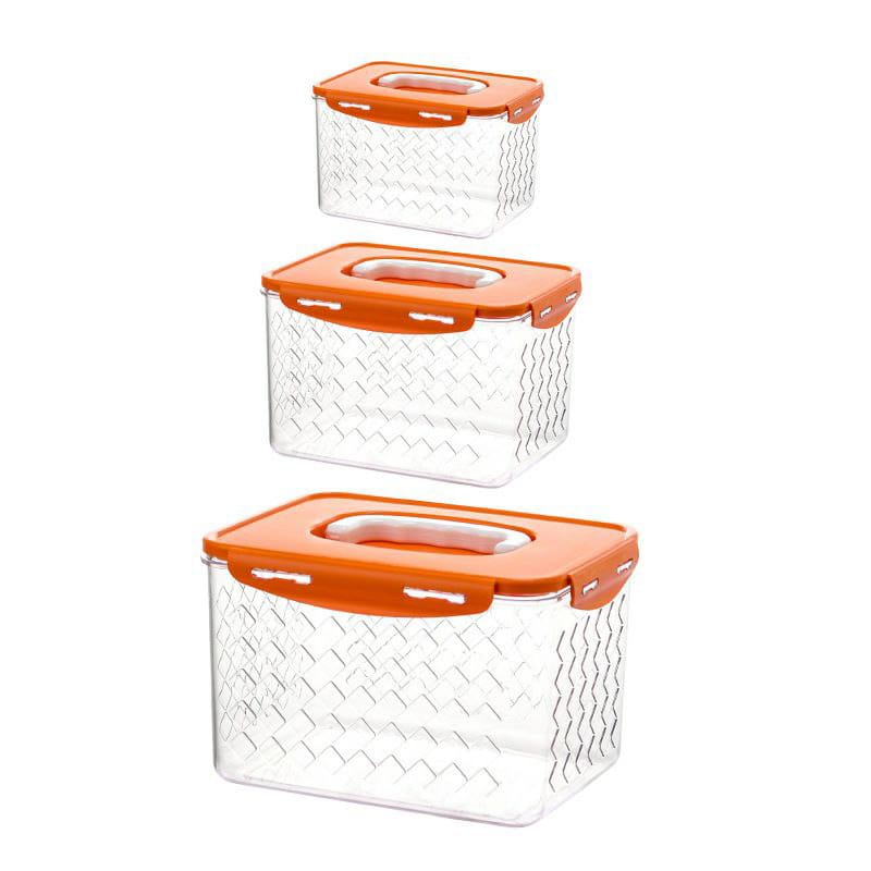 3pcs heavy acrylic fridge storage containers | - Elegant Households KE