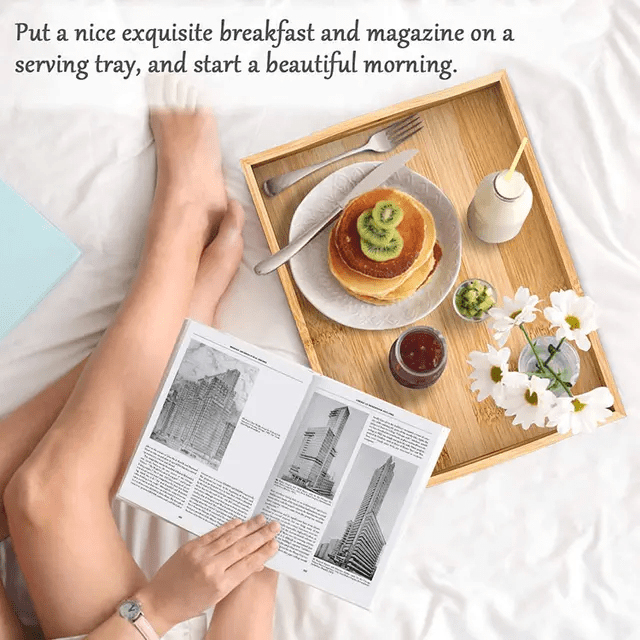 3pcs High Quality Multifunctional Bamboo Serving Trays for | - Elegant Households KE