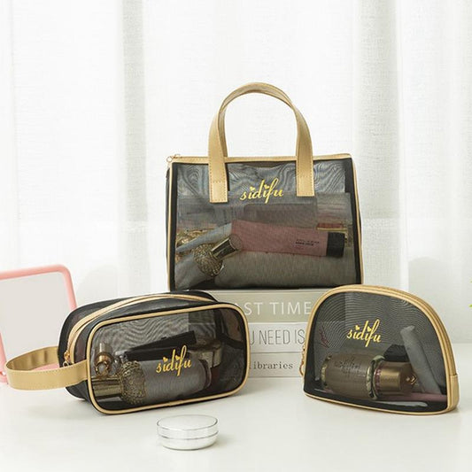 3pcs Make Up Organizer Storage Pouch Toiletry Wash Bag | - Elegant Households KE