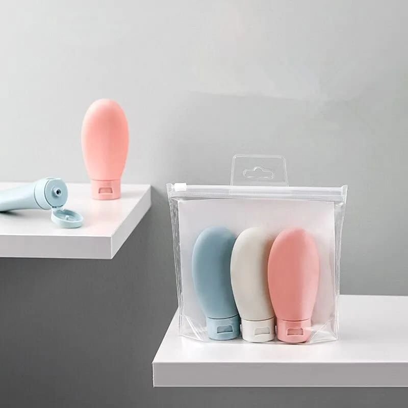 3pcs Nordic Style PE PP Women Hose Dispensing Bottle Portable | - Elegant Households KE