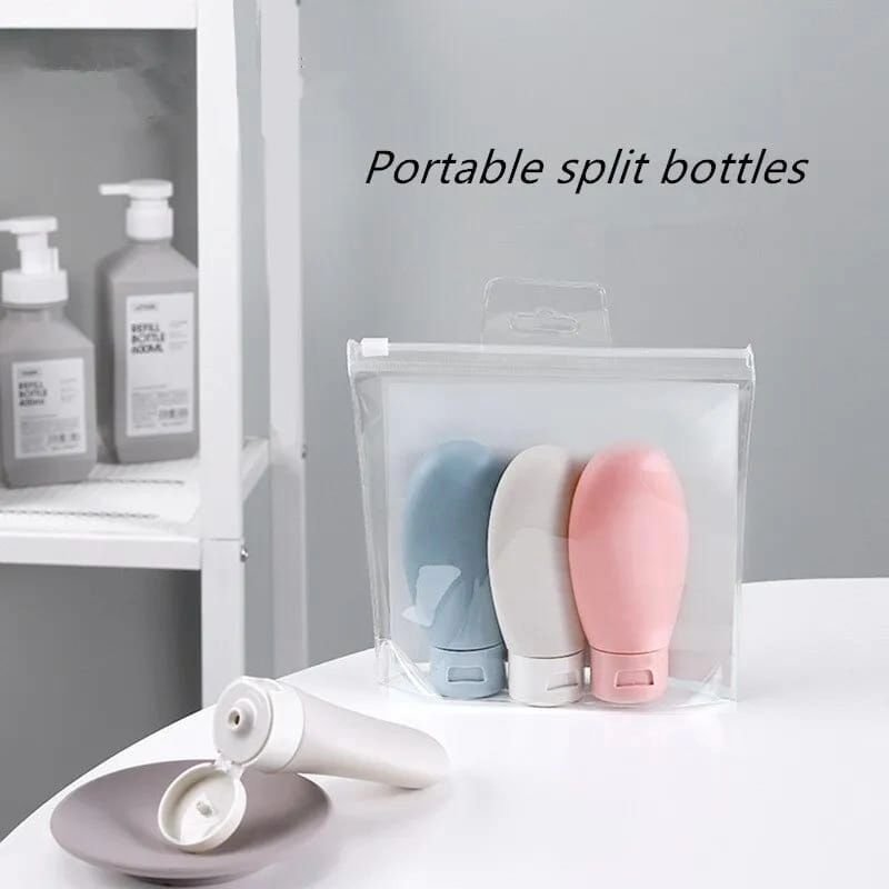3pcs Nordic Style PE PP Women Hose Dispensing Bottle Portable | - Elegant Households KE