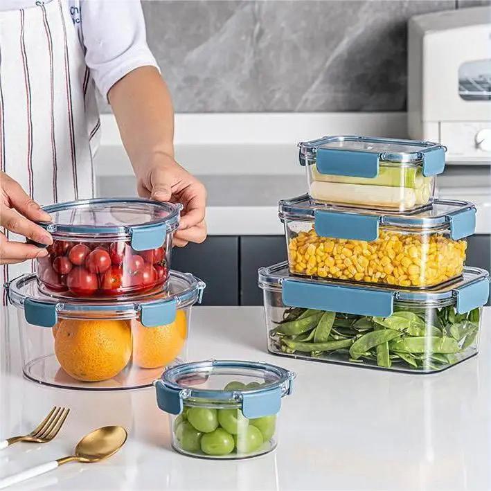 3pcs Rectangular acrylic Food/Fridge containers  | - Elegant Households KE