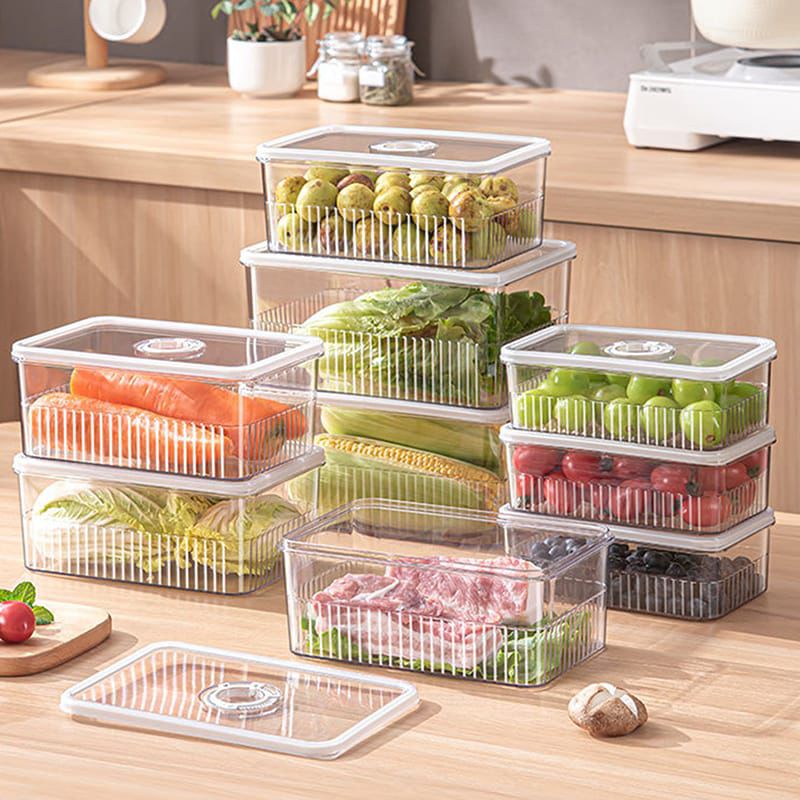 3pcs set Acrylic Transparent fridge organizer* | - Elegant Households KE