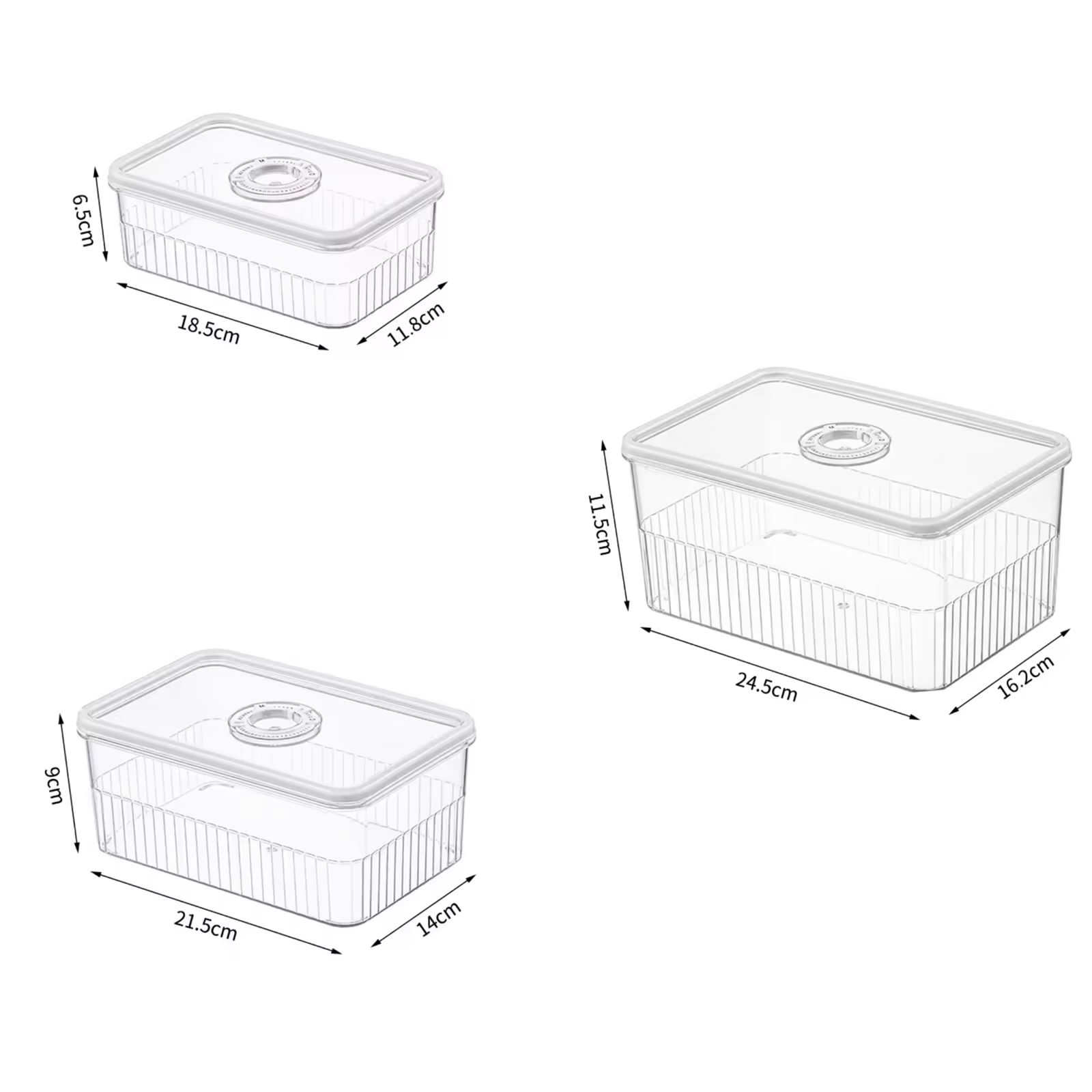 3pcs set Acrylic Transparent fridge organizer* | - Elegant Households KE
