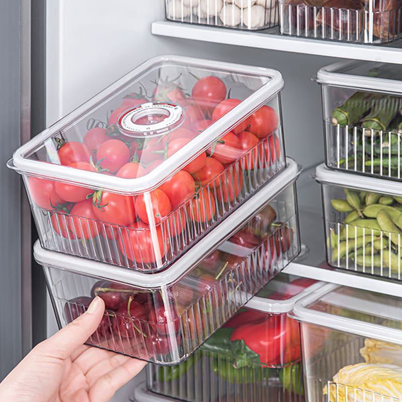 3pcs set Acrylic Transparent fridge organizer* | - Elegant Households KE