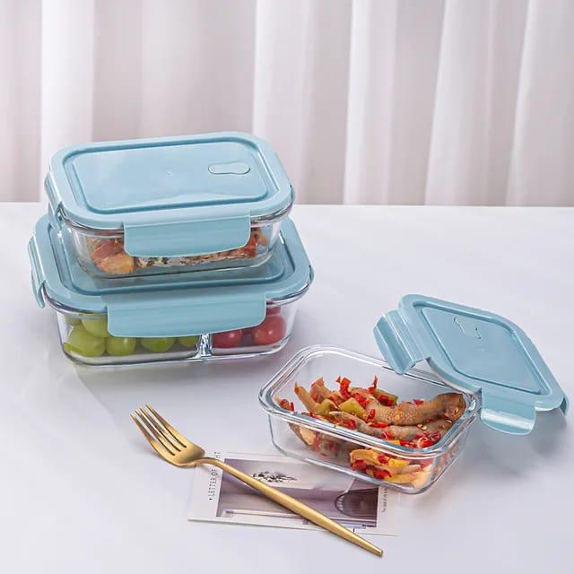 3pcs set Glass Lunch Box | - Elegant Households KE
