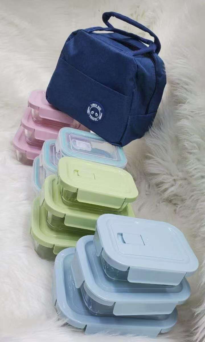 3pcs set high borosilicate food containers | - Elegant Households KE