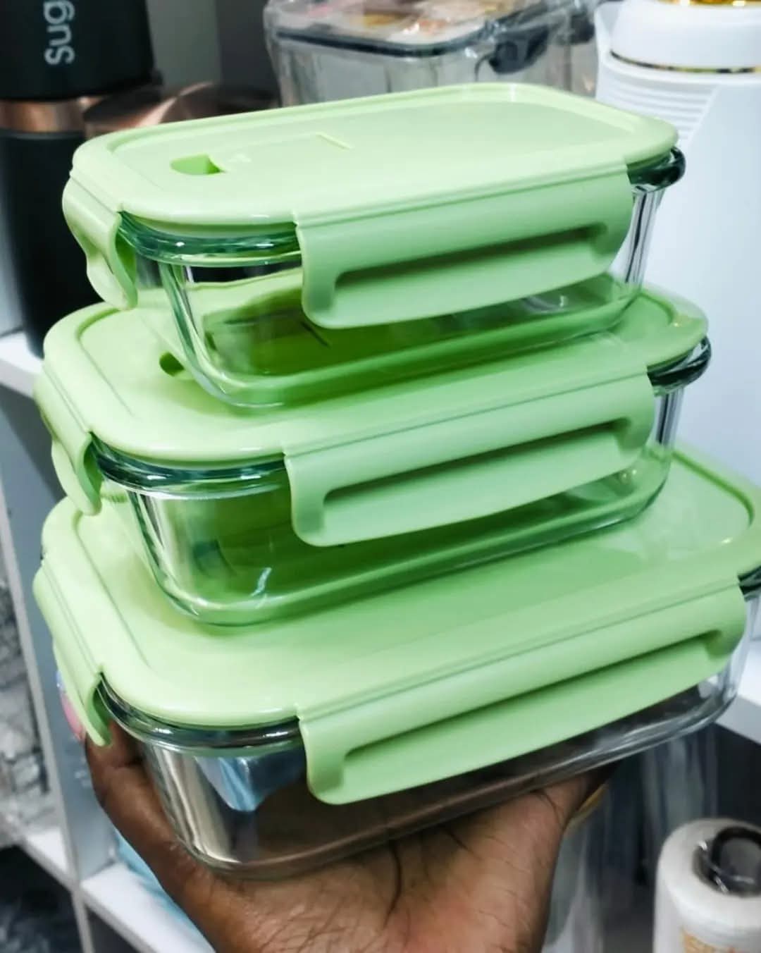 3pcs set high borosilicate food containers | - Elegant Households KE